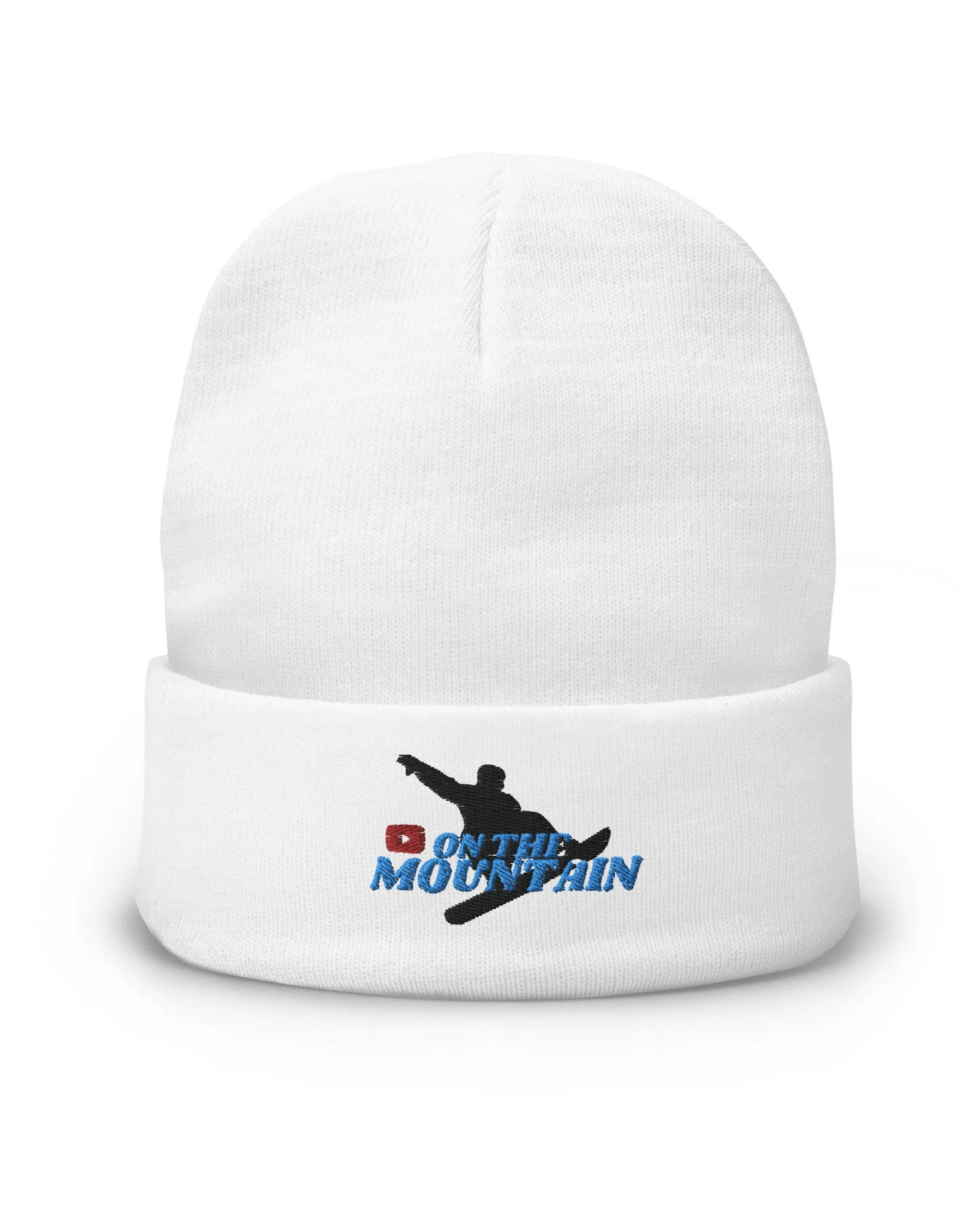 Logo Series OTM #01 "On The Mountain" Embroidered Beanie White