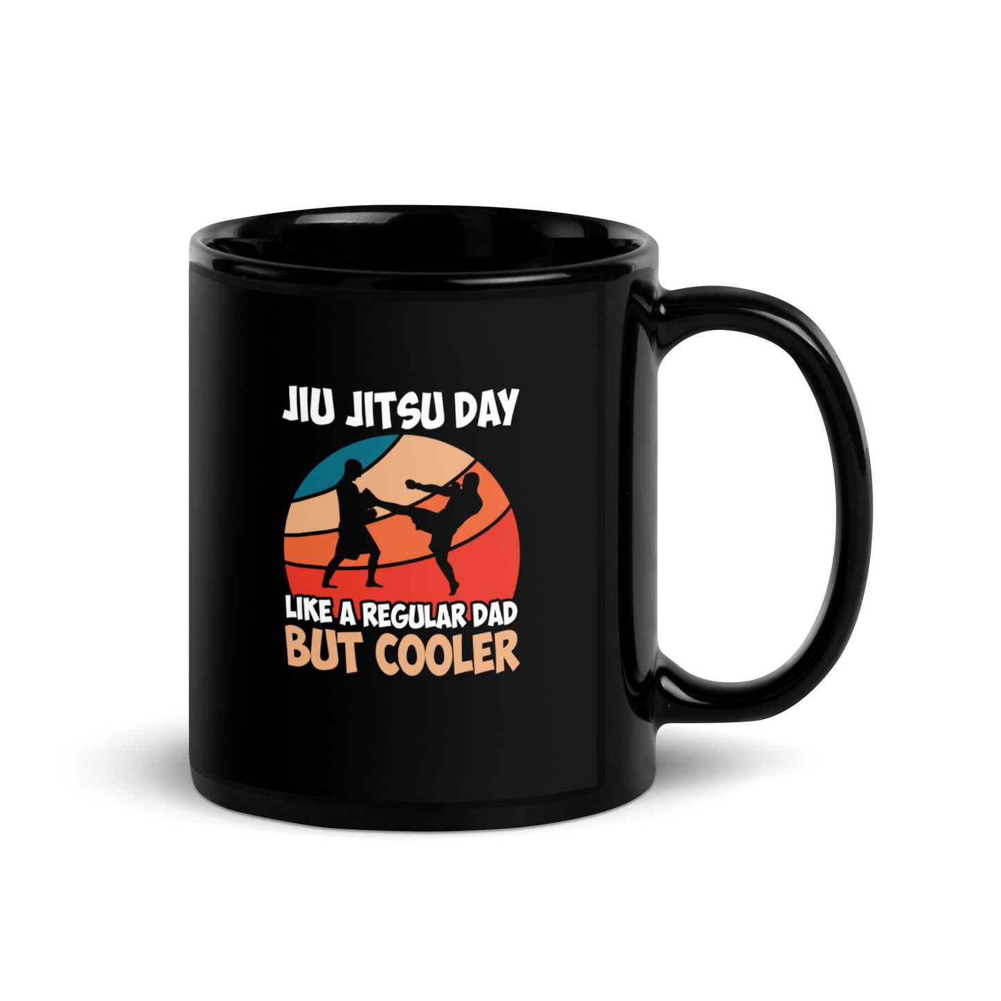 Dad #04 "Jiu Jitsu Day" Black Glossy Mug