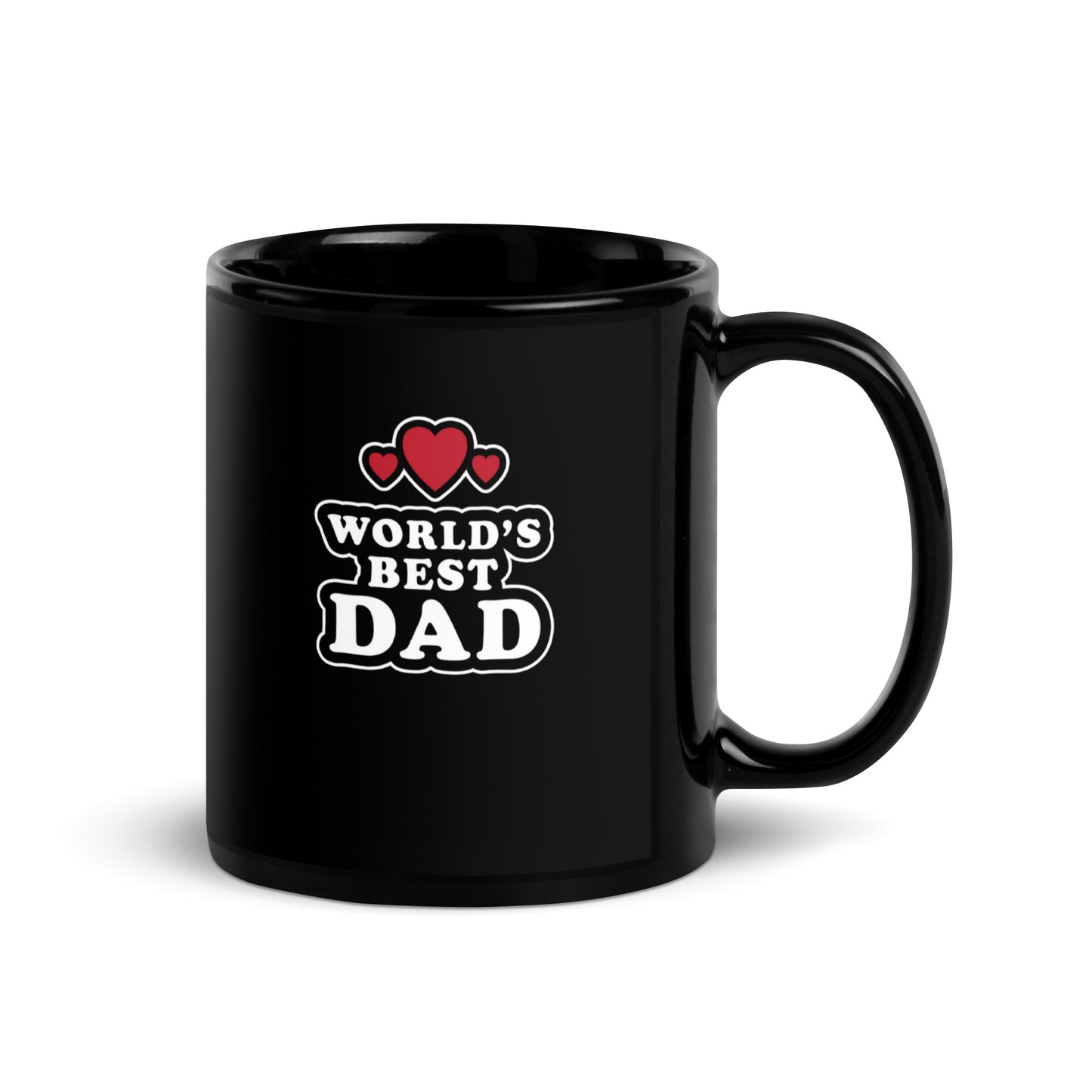 Dad #06 "WORLD'S BEST DAD" Black Glossy Mug