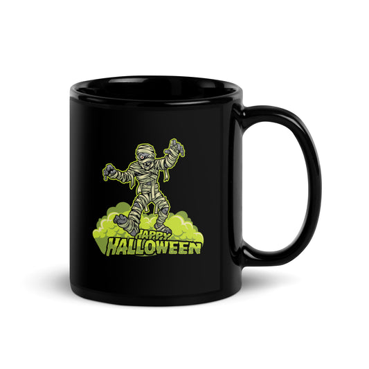 Halloween #19 "HAPPY HALLOWEEN" Black Glossy Mug