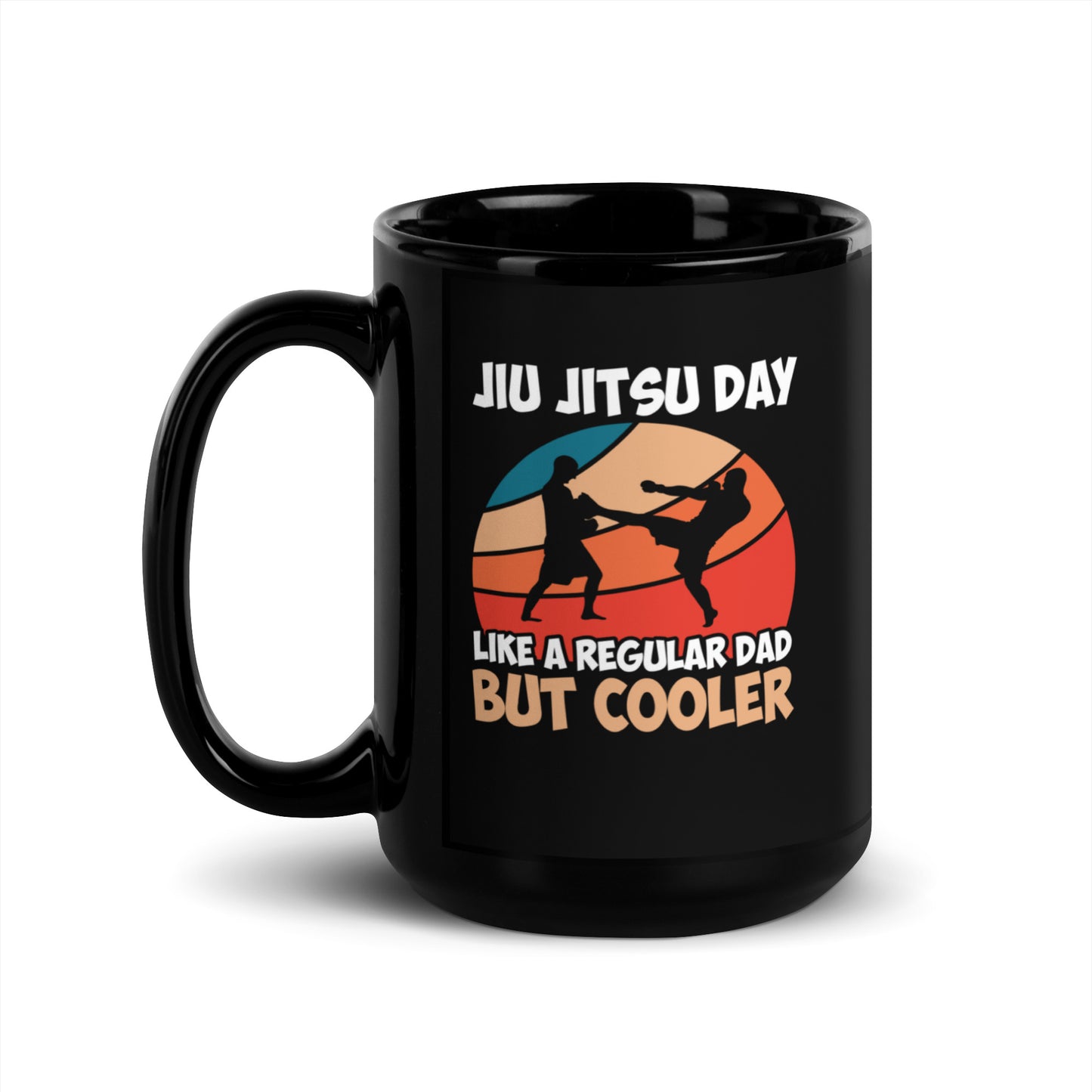 Dad #04 "Jiu Jitsu Day" Black Glossy Mug