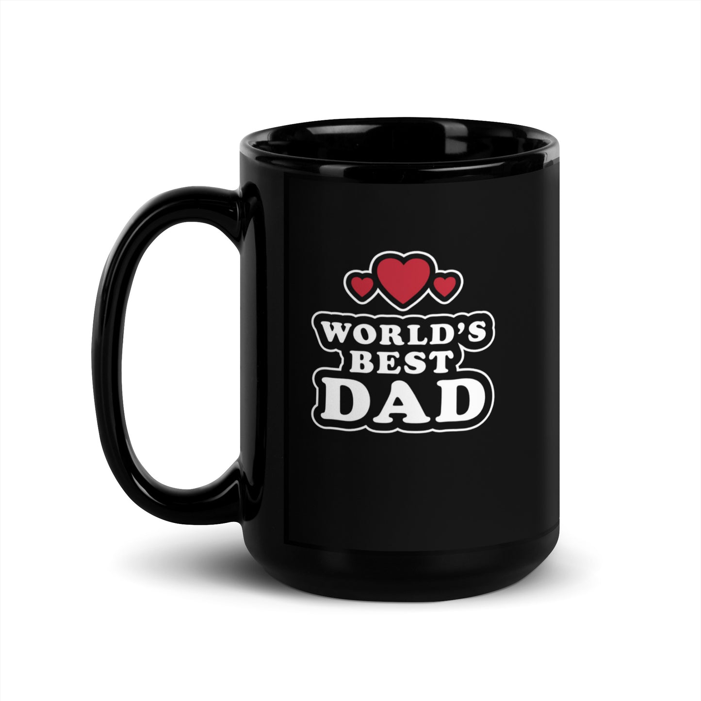 Dad #06 "WORLD'S BEST DAD" Black Glossy Mug