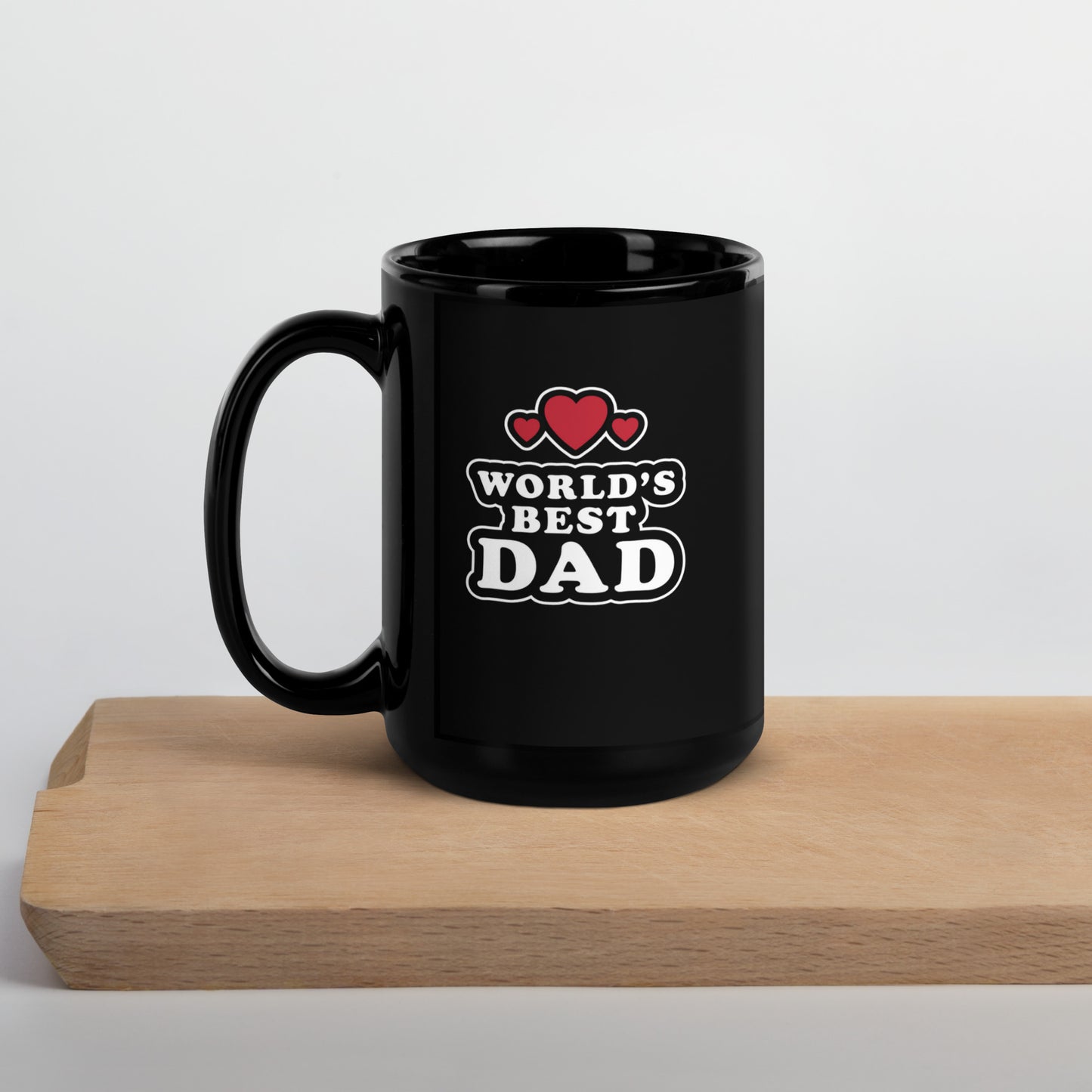 Dad #06 "WORLD'S BEST DAD" Black Glossy Mug