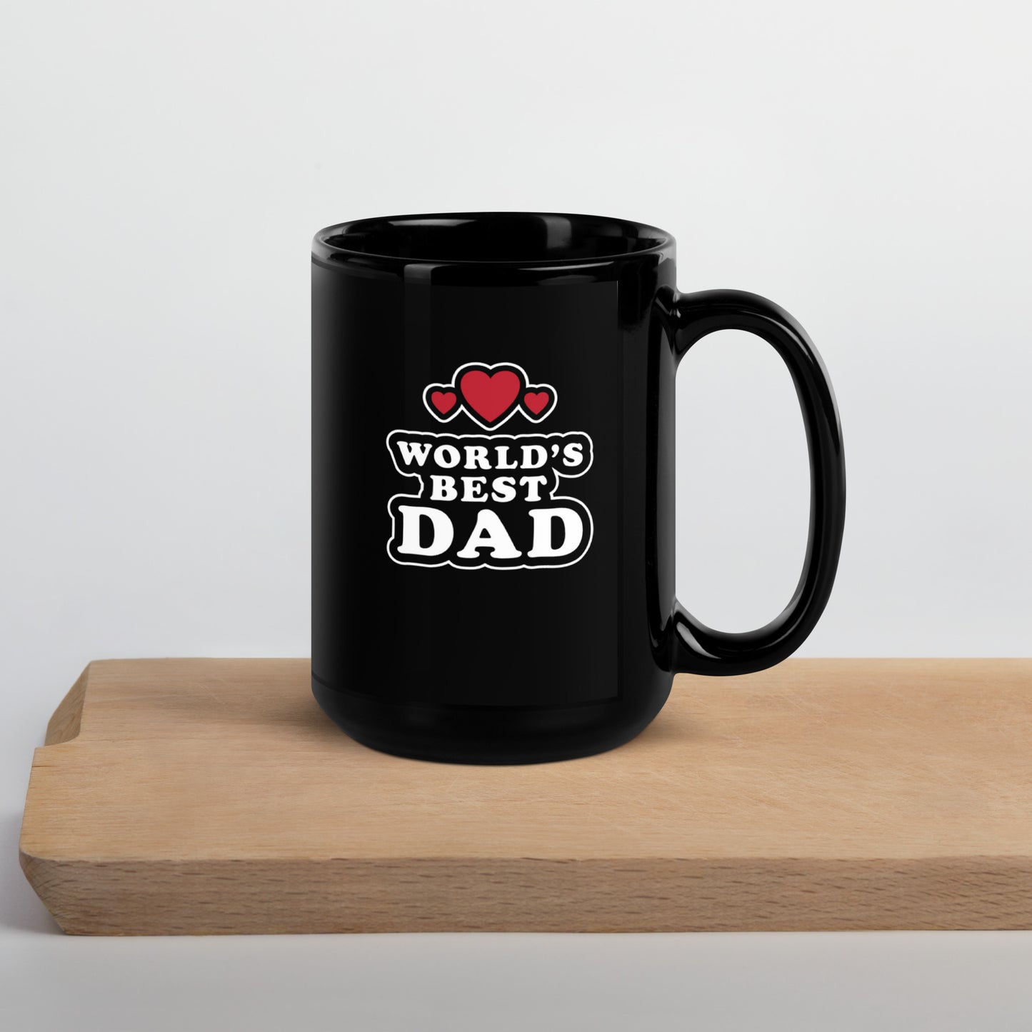 Dad #06 "WORLD'S BEST DAD" Black Glossy Mug