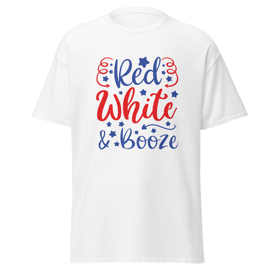 4th of July #24 "Red White & Booze" Men's Classic Tee Short Sleeve