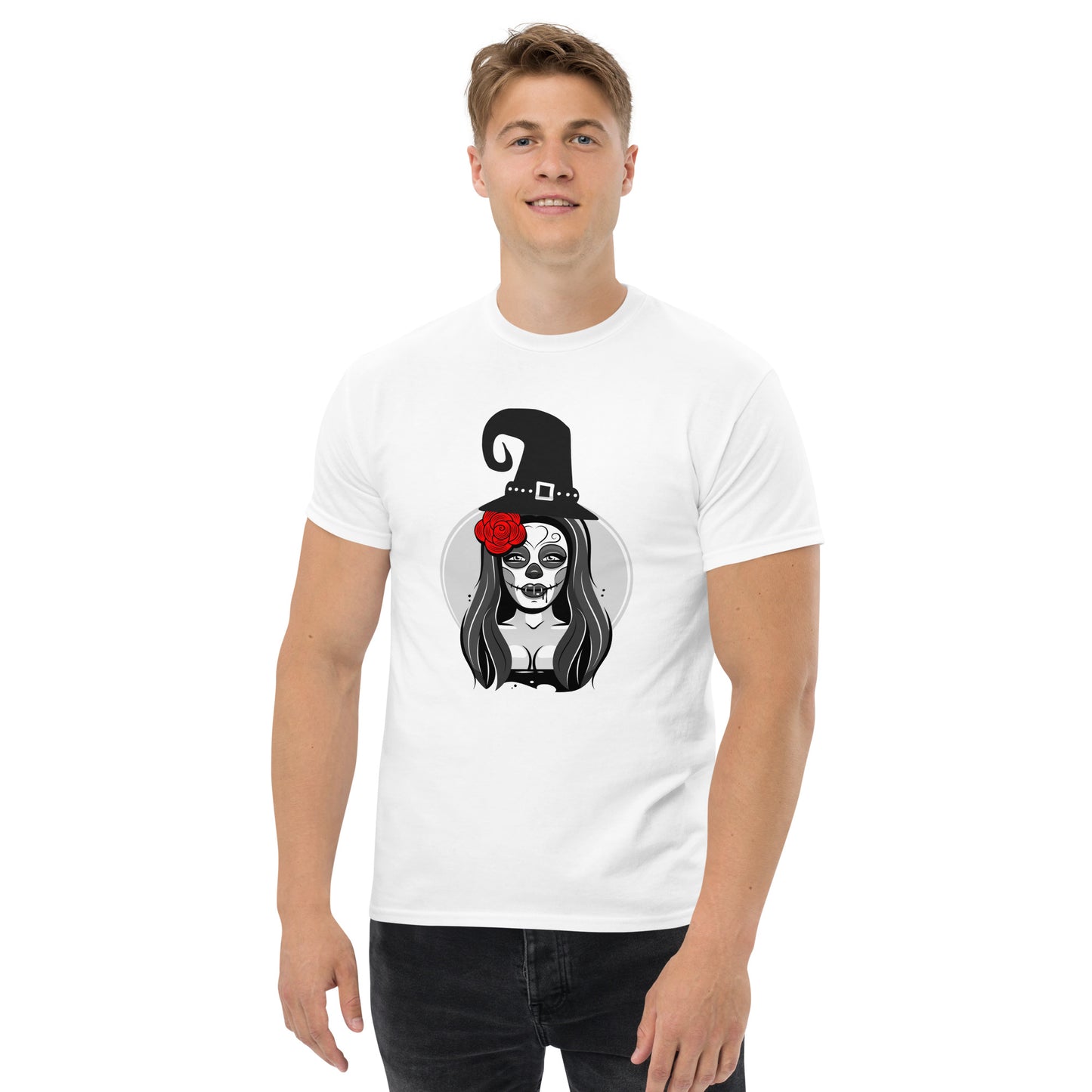 Halloween #21 Alluring Witch Men's Classic Tee Short Sleeve