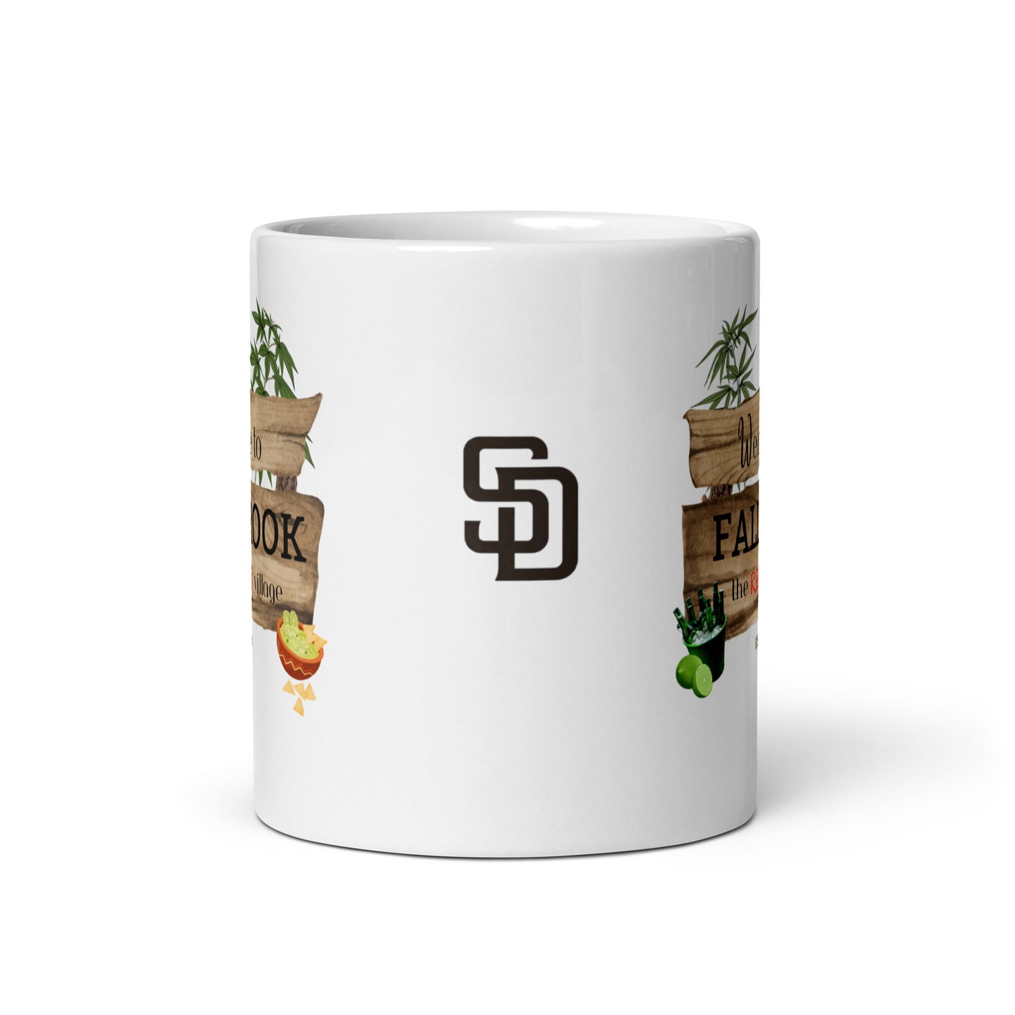 Nostalgia Series #02 "Welcome to FALLBROOK" White glossy mug