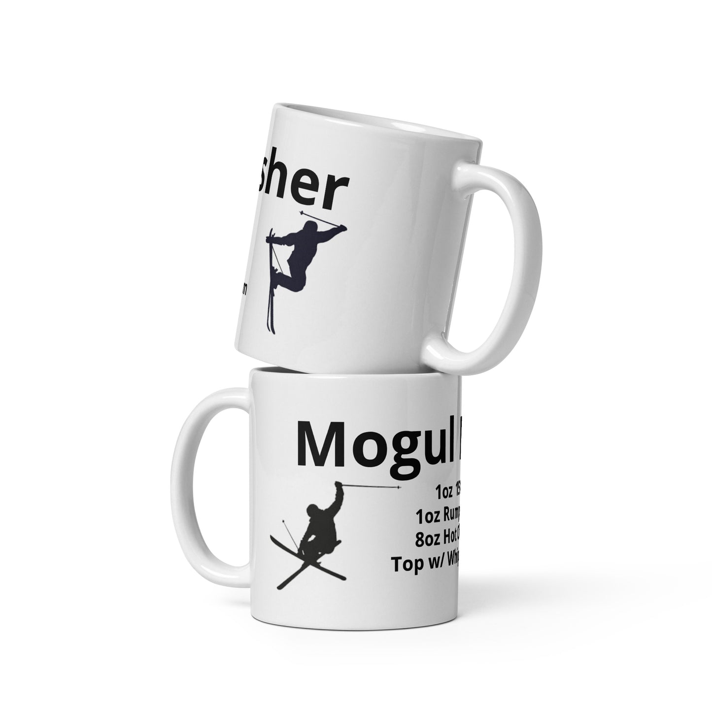 Hot Toddy "Mogul Masher" Recipe Full Wrap White glossy mug