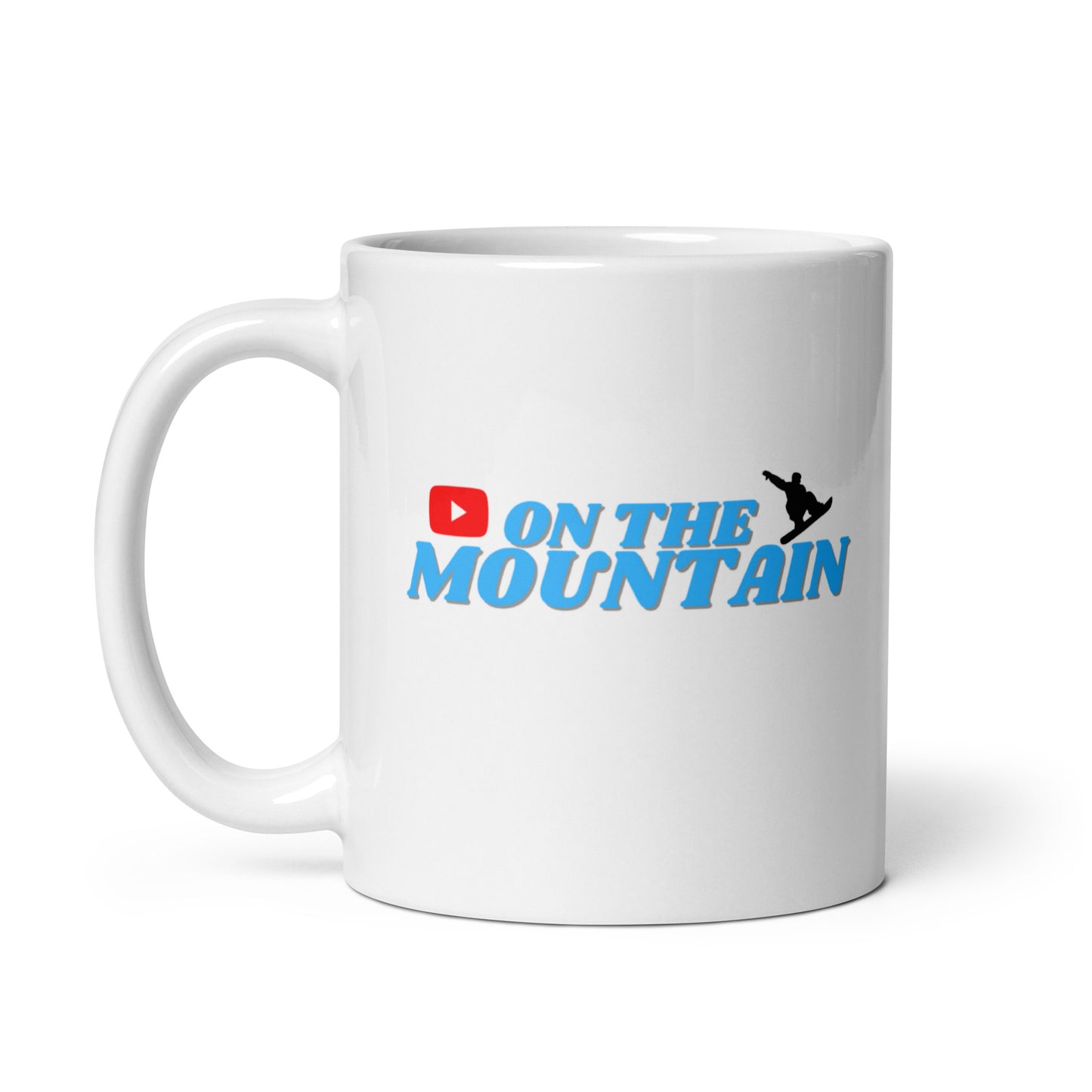 Logo Series OTM #02 "ON THE MOUNTAIN" White glossy mug