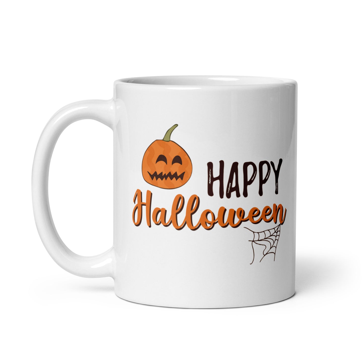 Halloween #11 "HAPPY Halloween" White glossy mug