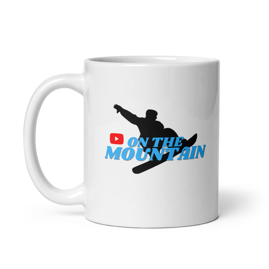 Logo Series OTM #01 "ON THE MOUNTAIN" White glossy mug