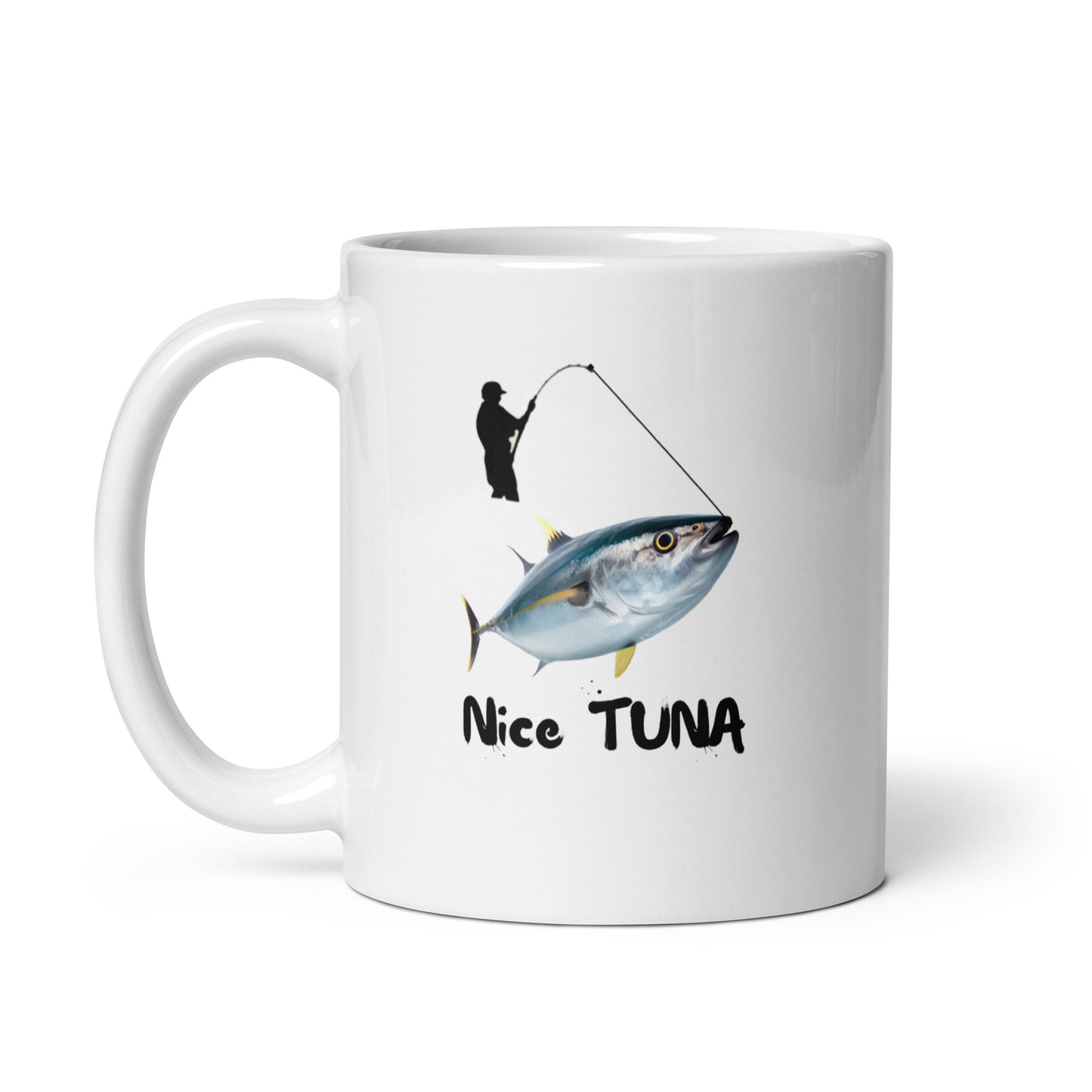 Sport & Leisure #02 "Nice Tuna" White glossy mug