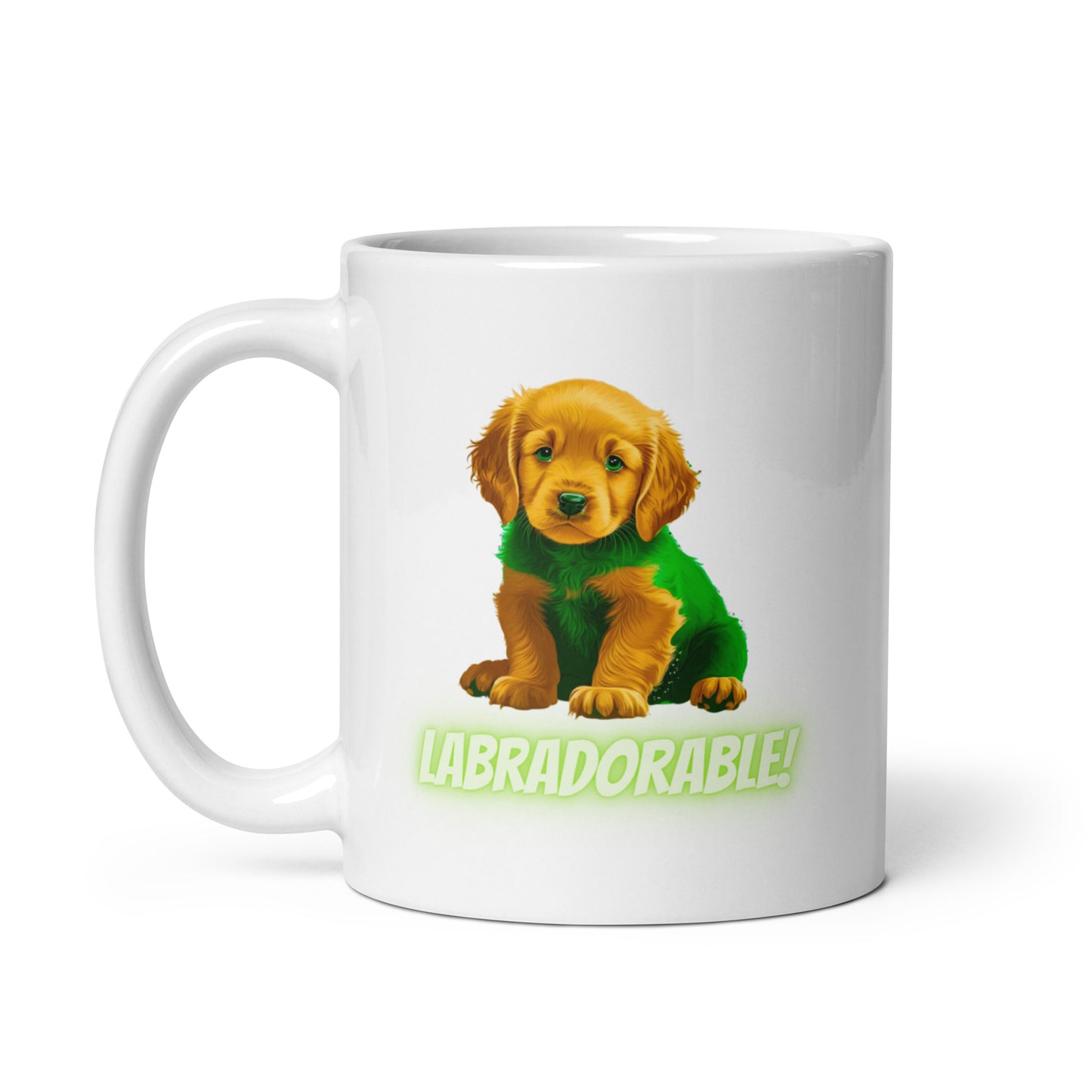 Man's Best Friend #09 Labrador Retriever "Labradorable" White glossy mug