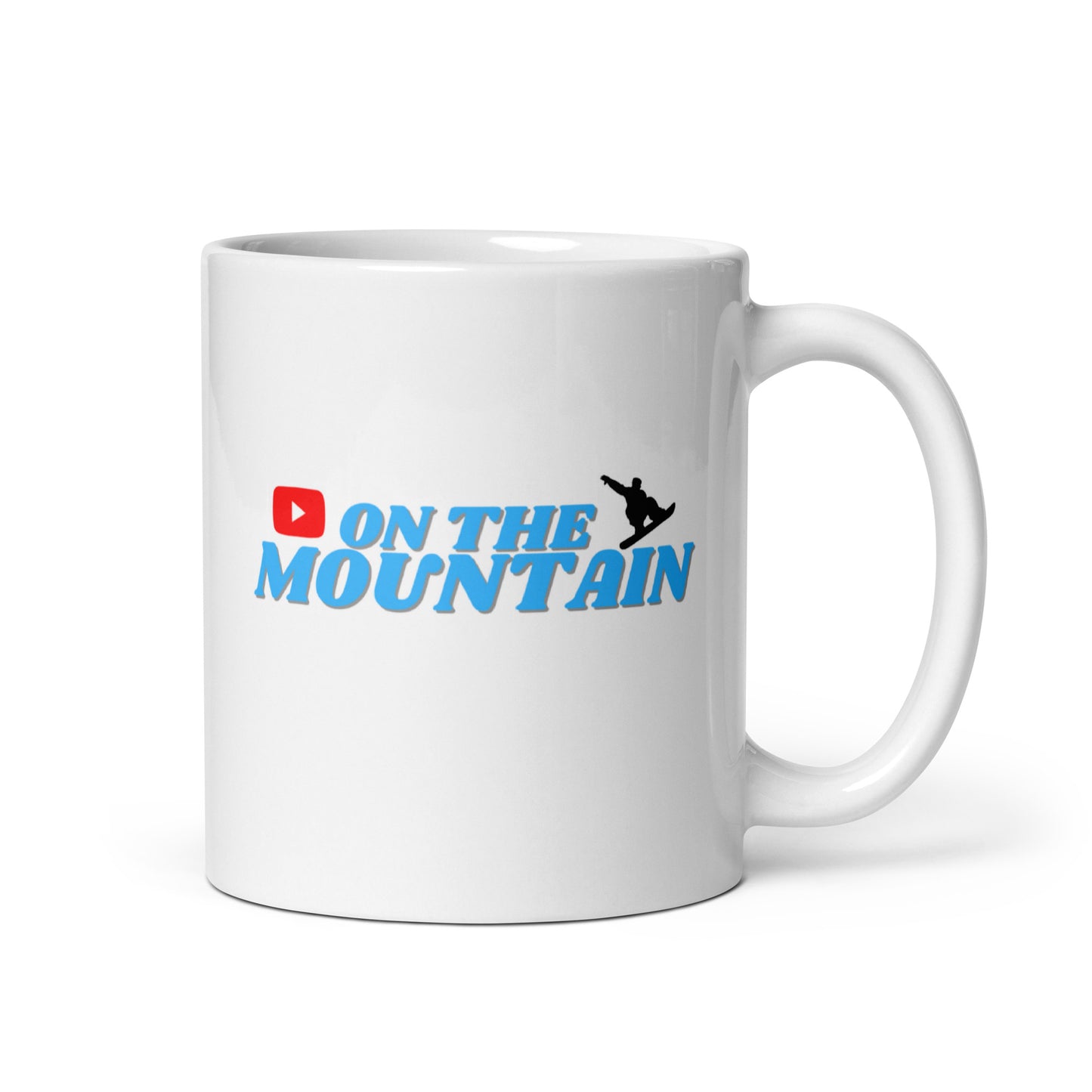 Logo Series OTM #02 "ON THE MOUNTAIN" White glossy mug