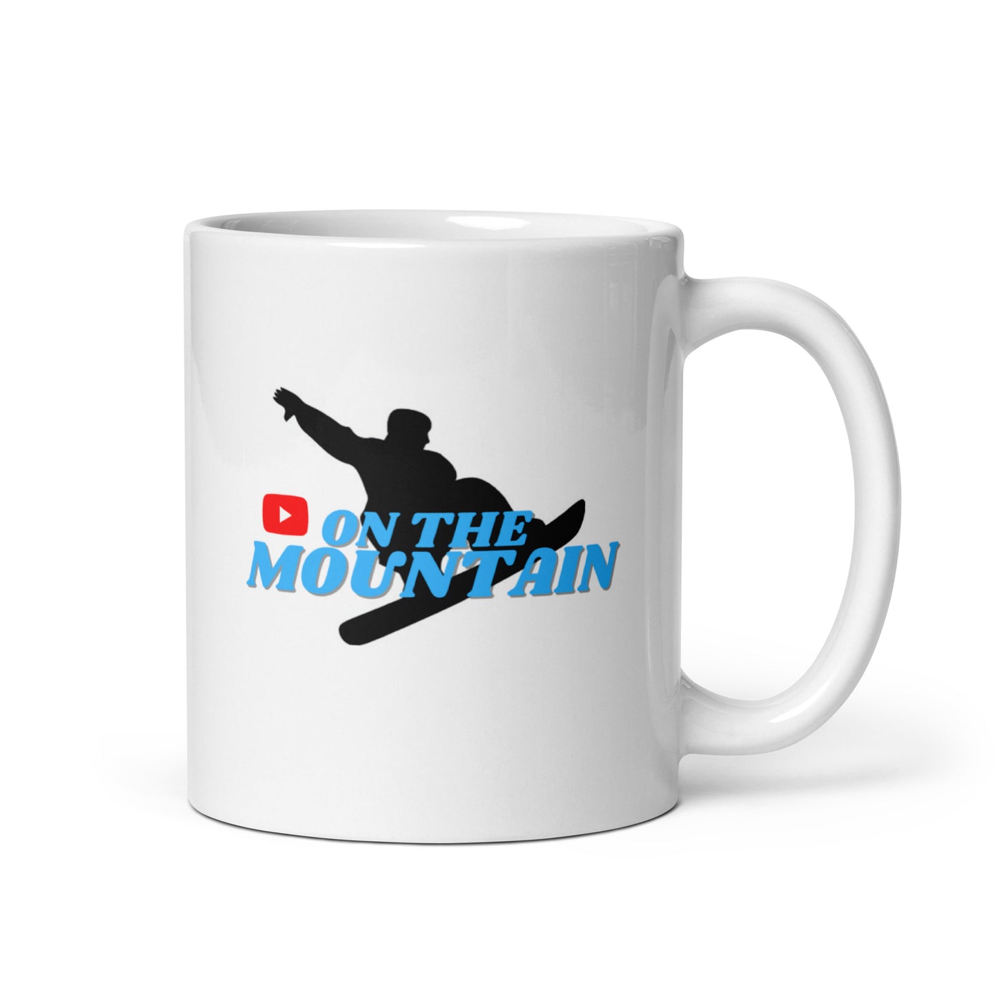 Logo Series OTM #01 "ON THE MOUNTAIN" White glossy mug