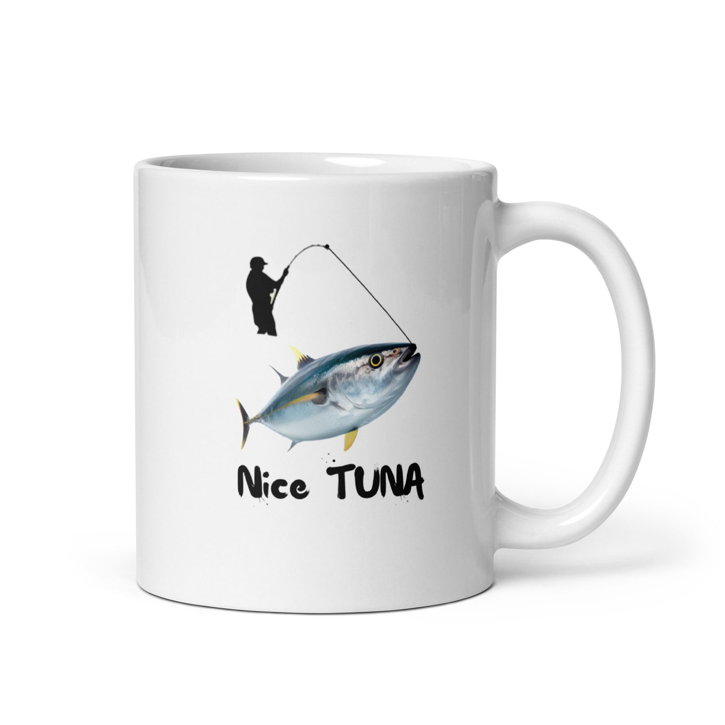 Sport & Leisure #02 "Nice Tuna" White glossy mug