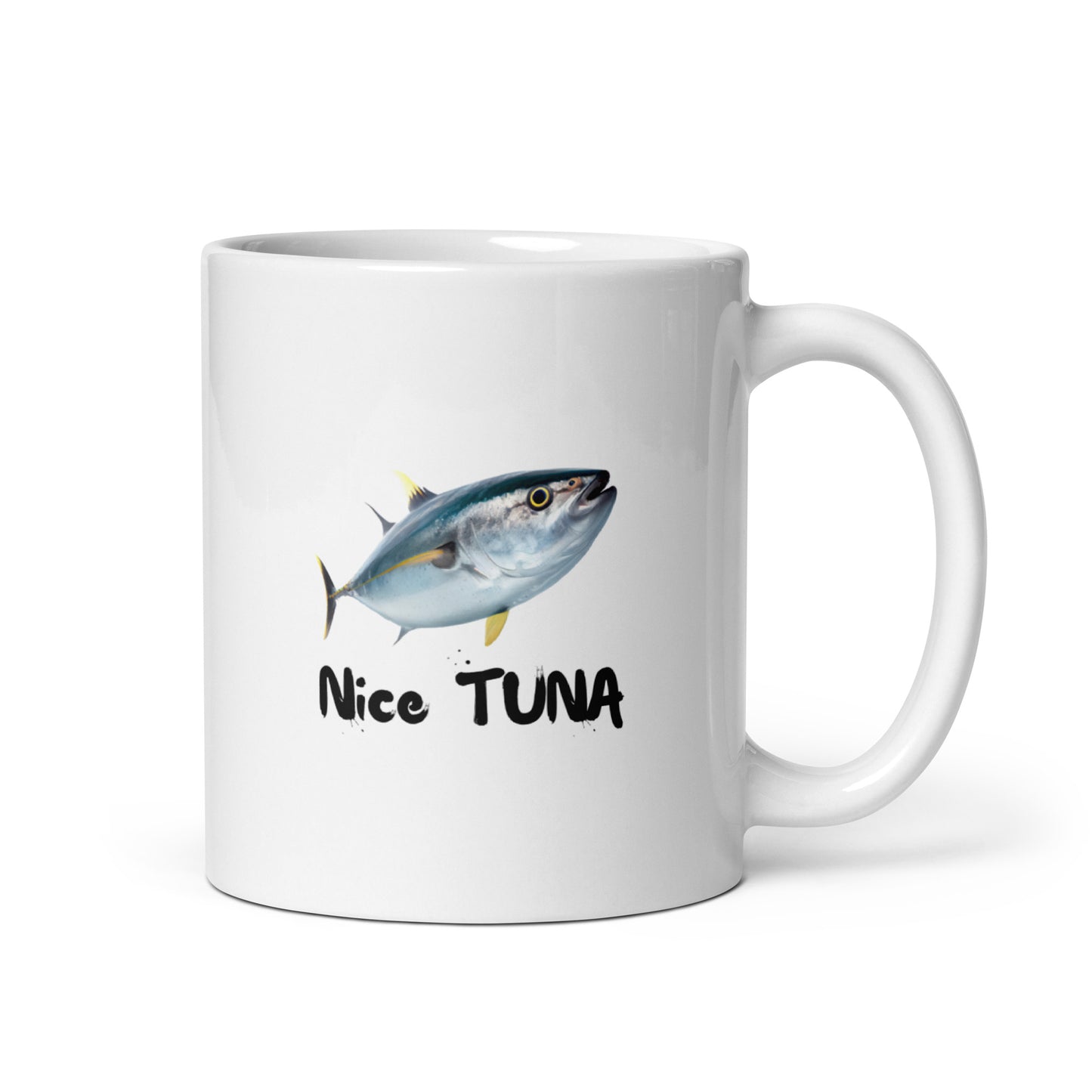 Sport & Leisure #03 "Nice Tuna" White glossy mug