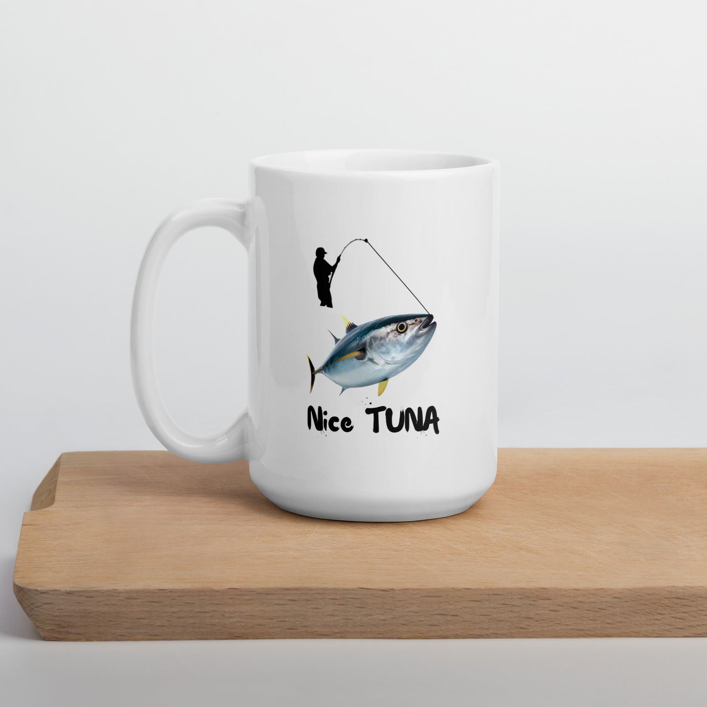 Sport & Leisure #02 "Nice Tuna" White glossy mug