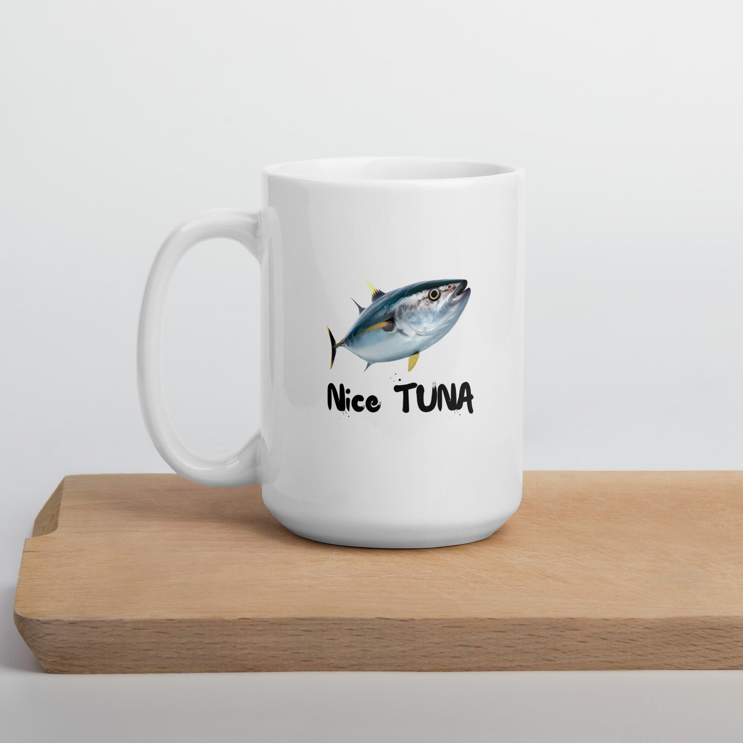 Sport & Leisure #03 "Nice Tuna" White glossy mug