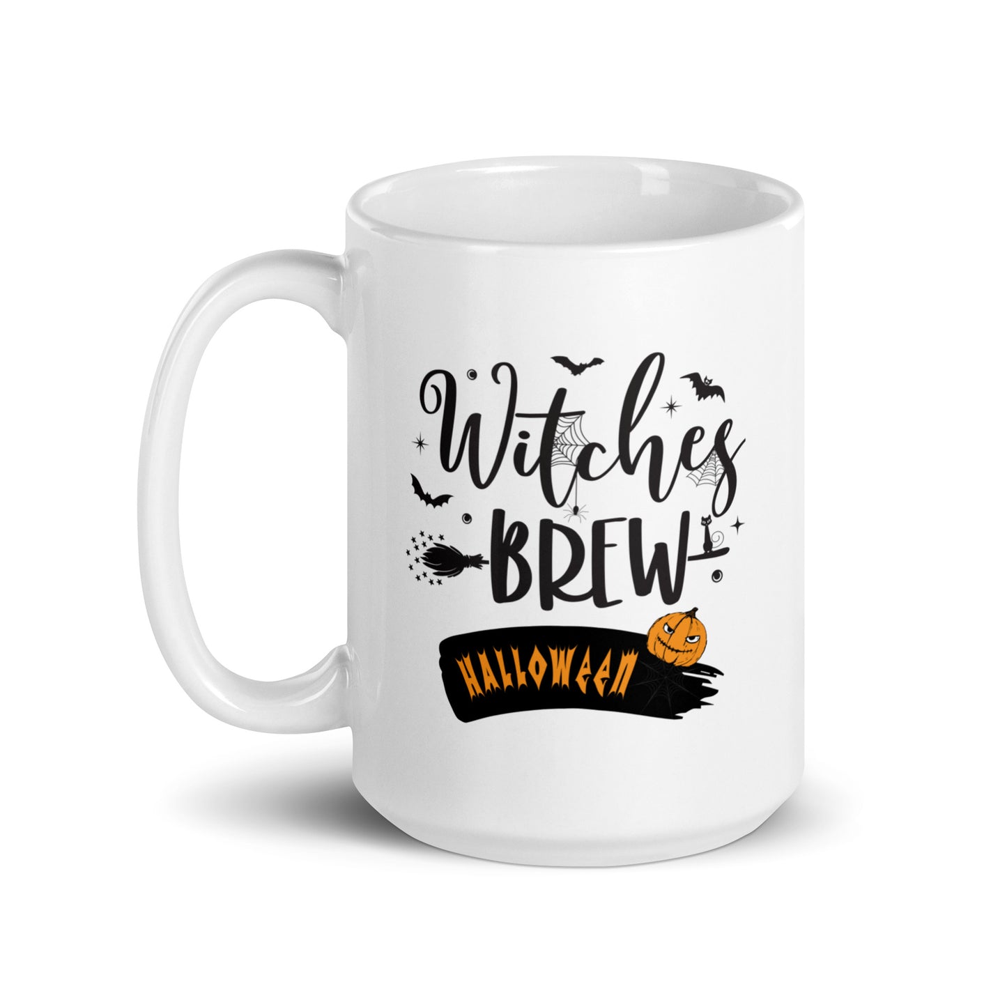 HALLOWEEN #07 "Witches BREW" White glossy mug