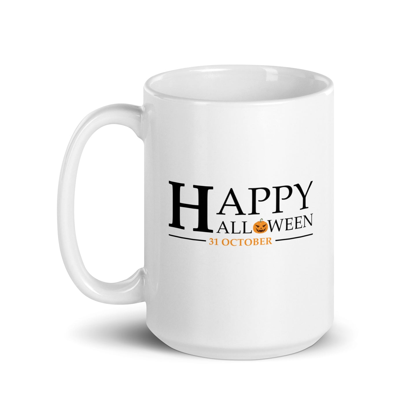 Halloween #09 "HAPPY HALLOWEEN" White glossy mug