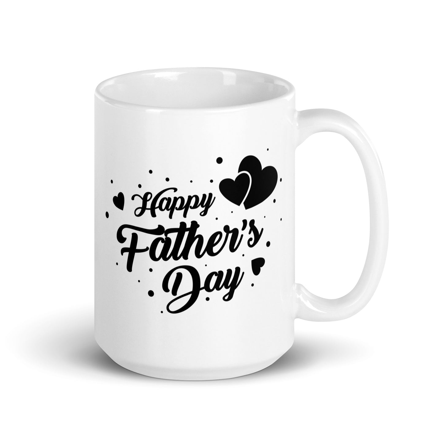 Father's Day #05 "Happy Father's Day" White glossy mug