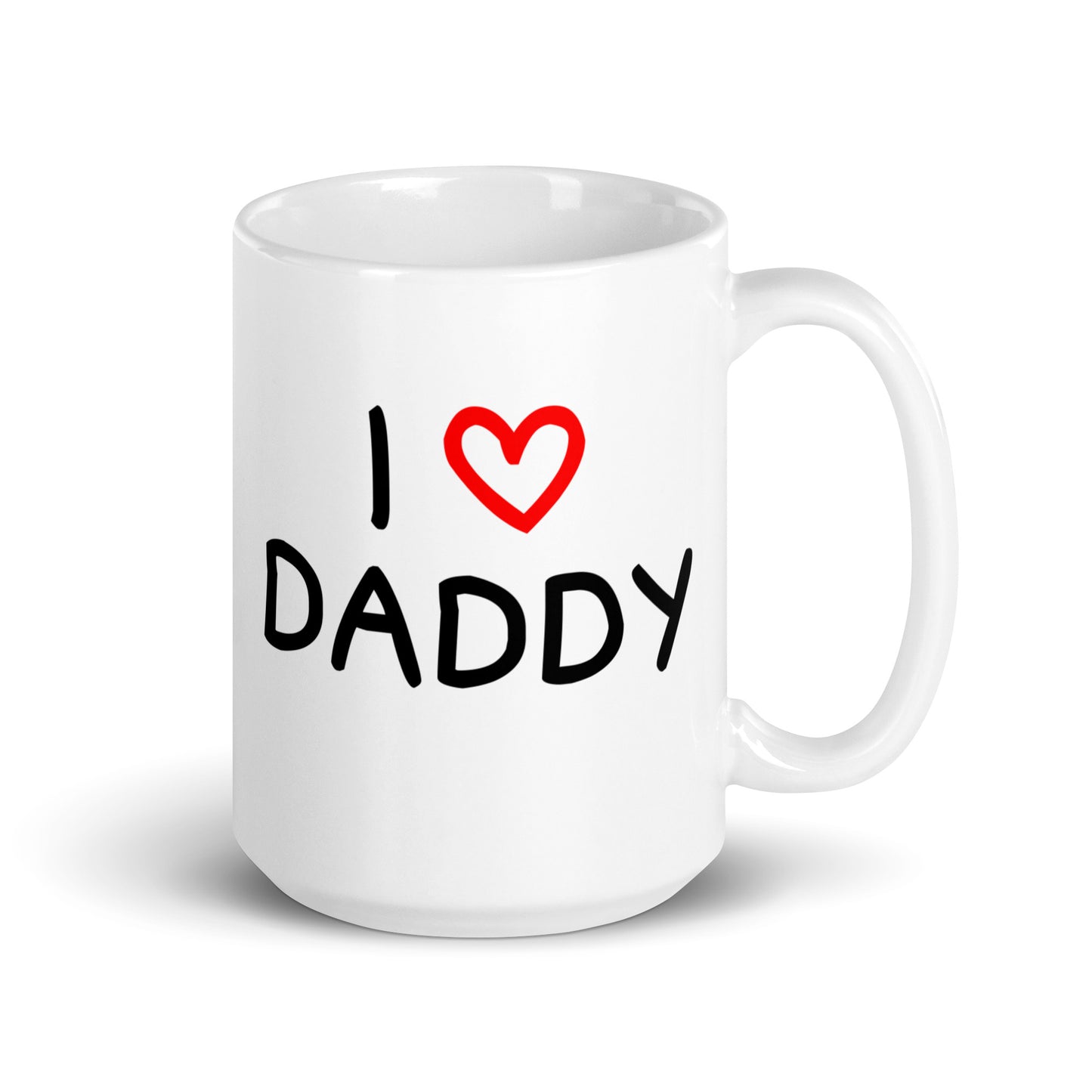 Father's Day #07 "I (Heart) Daddy" White glossy mug