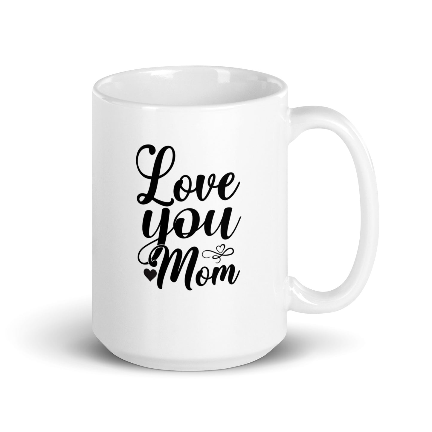 Mom #01 "Love you Mom" White glossy mug