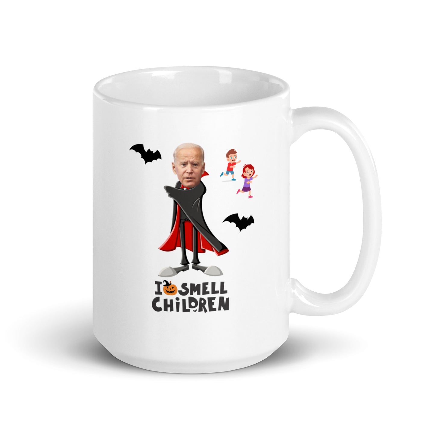 Halloween #06 "I SMELL CHILDREN" White glossy mug