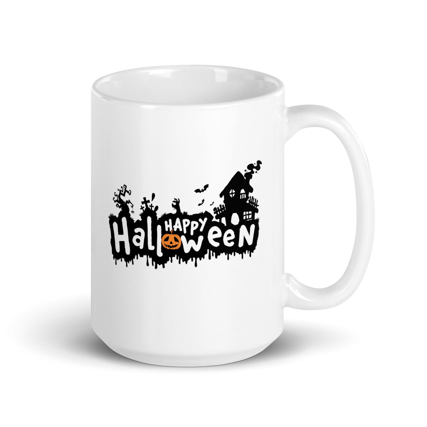 Halloween #20 "HAPPY Halloween" White glossy mug