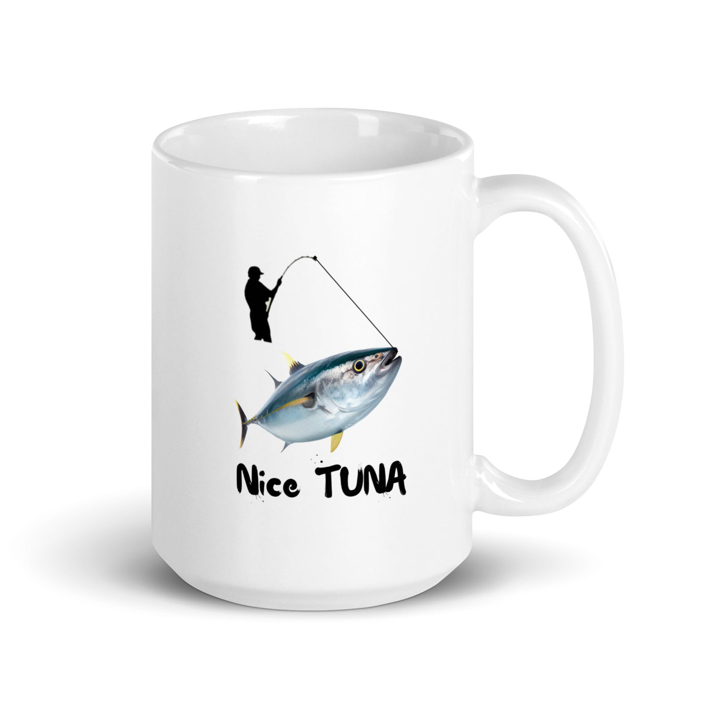 Sport & Leisure #02 "Nice Tuna" White glossy mug