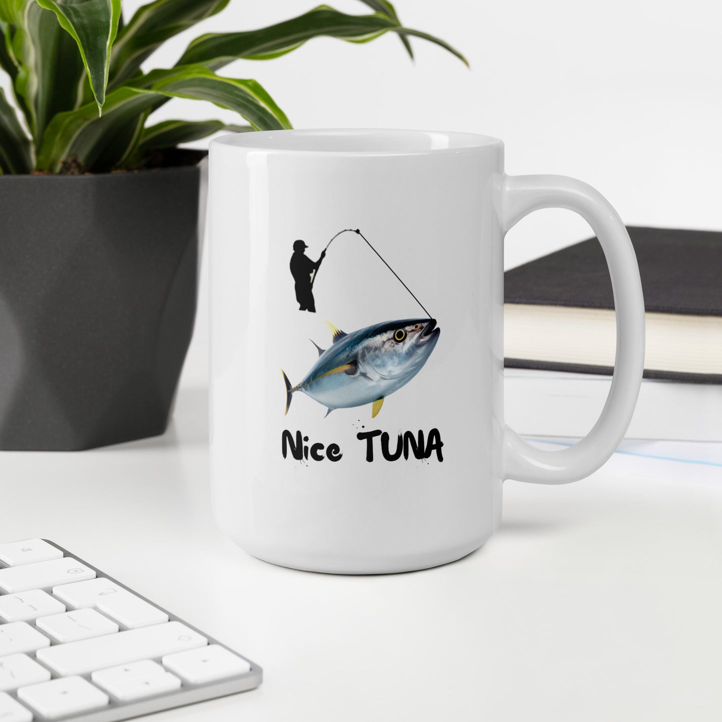 Sport & Leisure #02 "Nice Tuna" White glossy mug