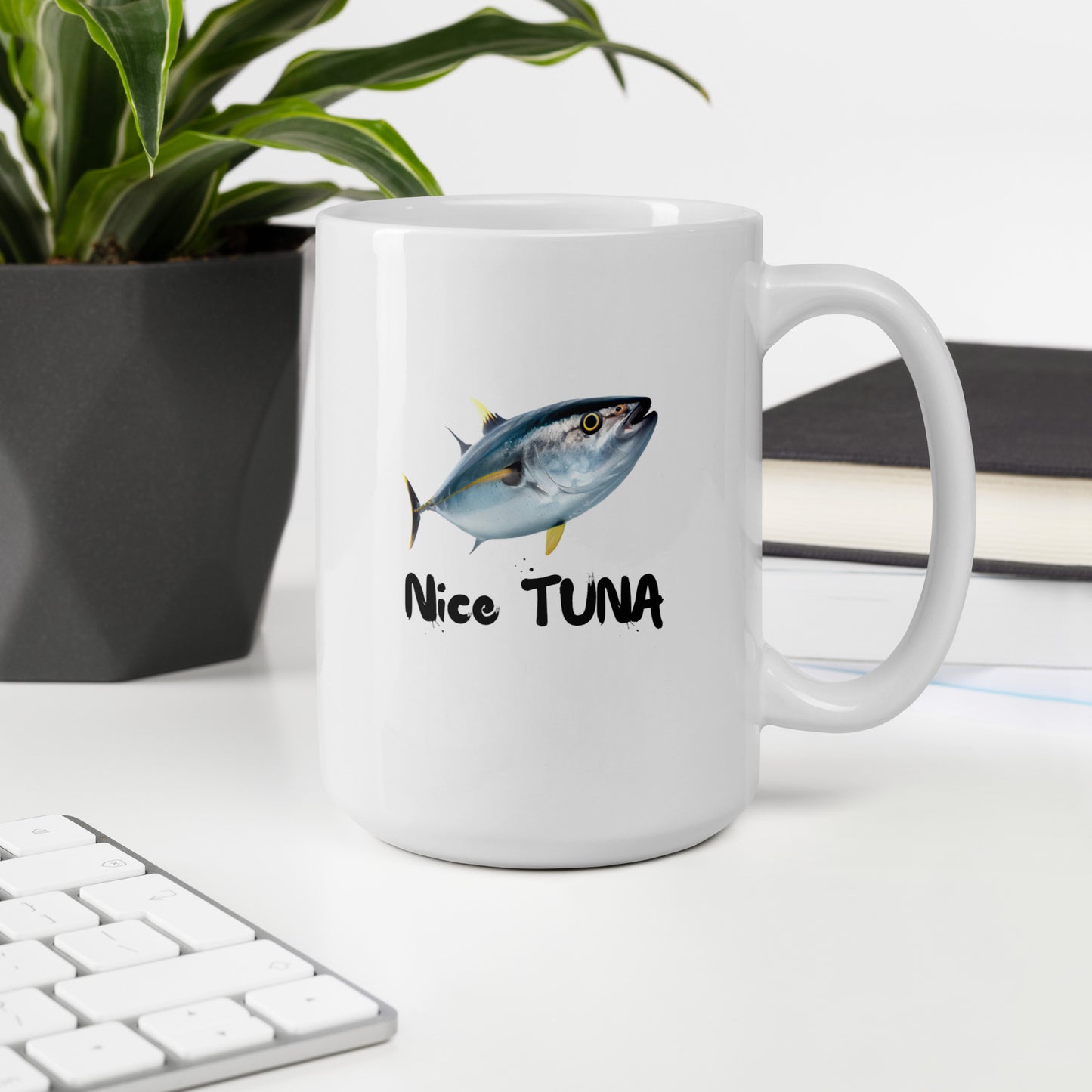 Sport & Leisure #03 "Nice Tuna" White glossy mug