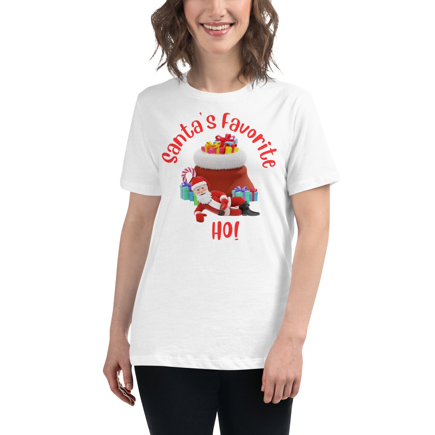 Rude, Crude, and Funny #11 "Santa's Favorite HO!" Women's Relaxed T-Shirt